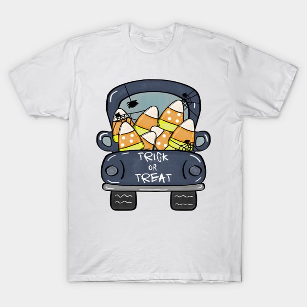 halloween candy corn T-Shirt by ithacaplus